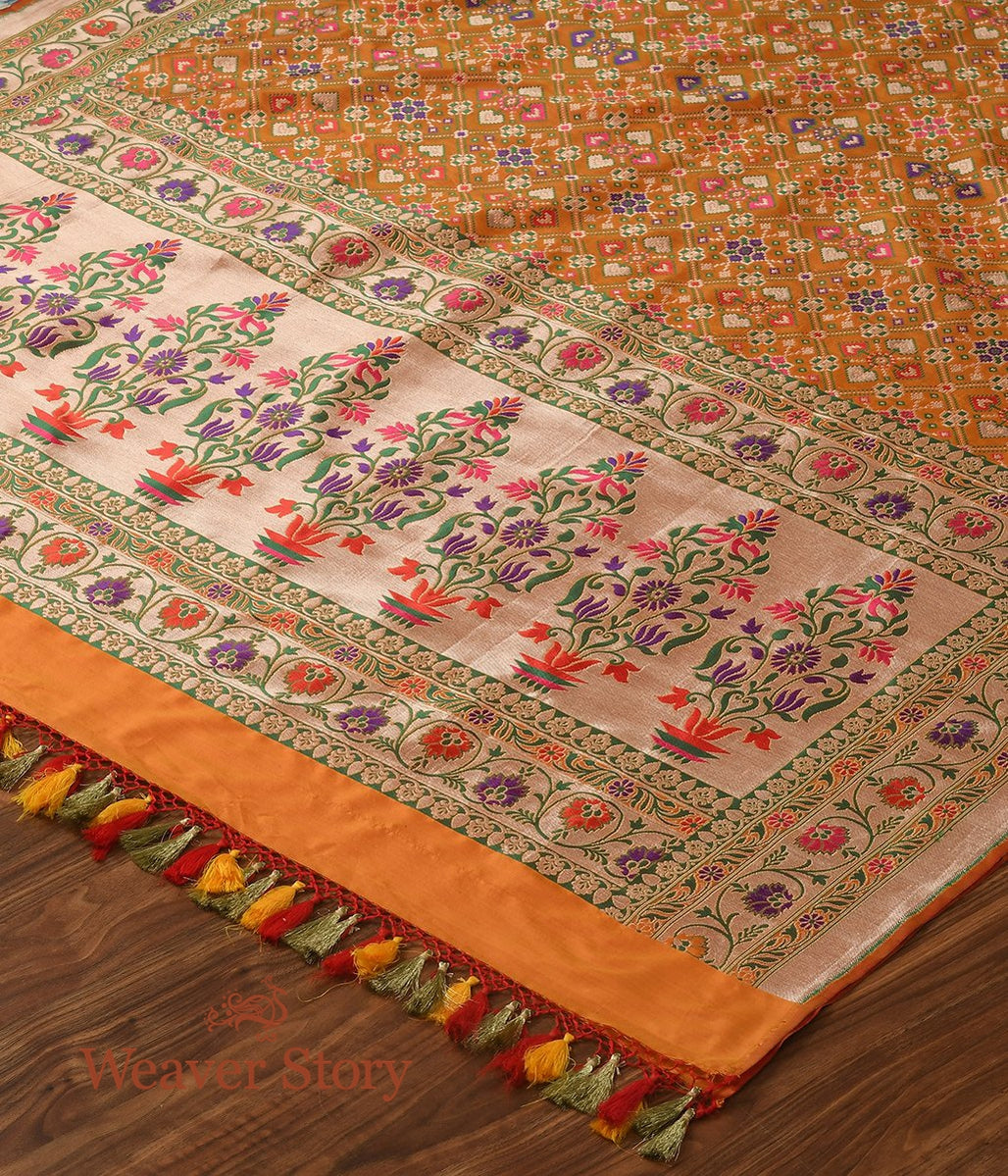 Handloom_Mustard_Double_Warp_Patola_Dupatta_WeaverStory_03