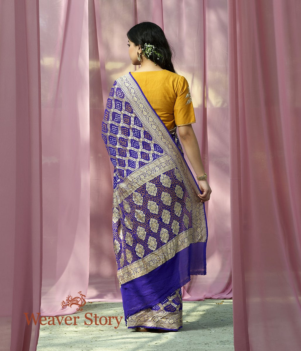 Handwoven_Purple_Banarasi_Bandhej_Saree_WeaverStory_03