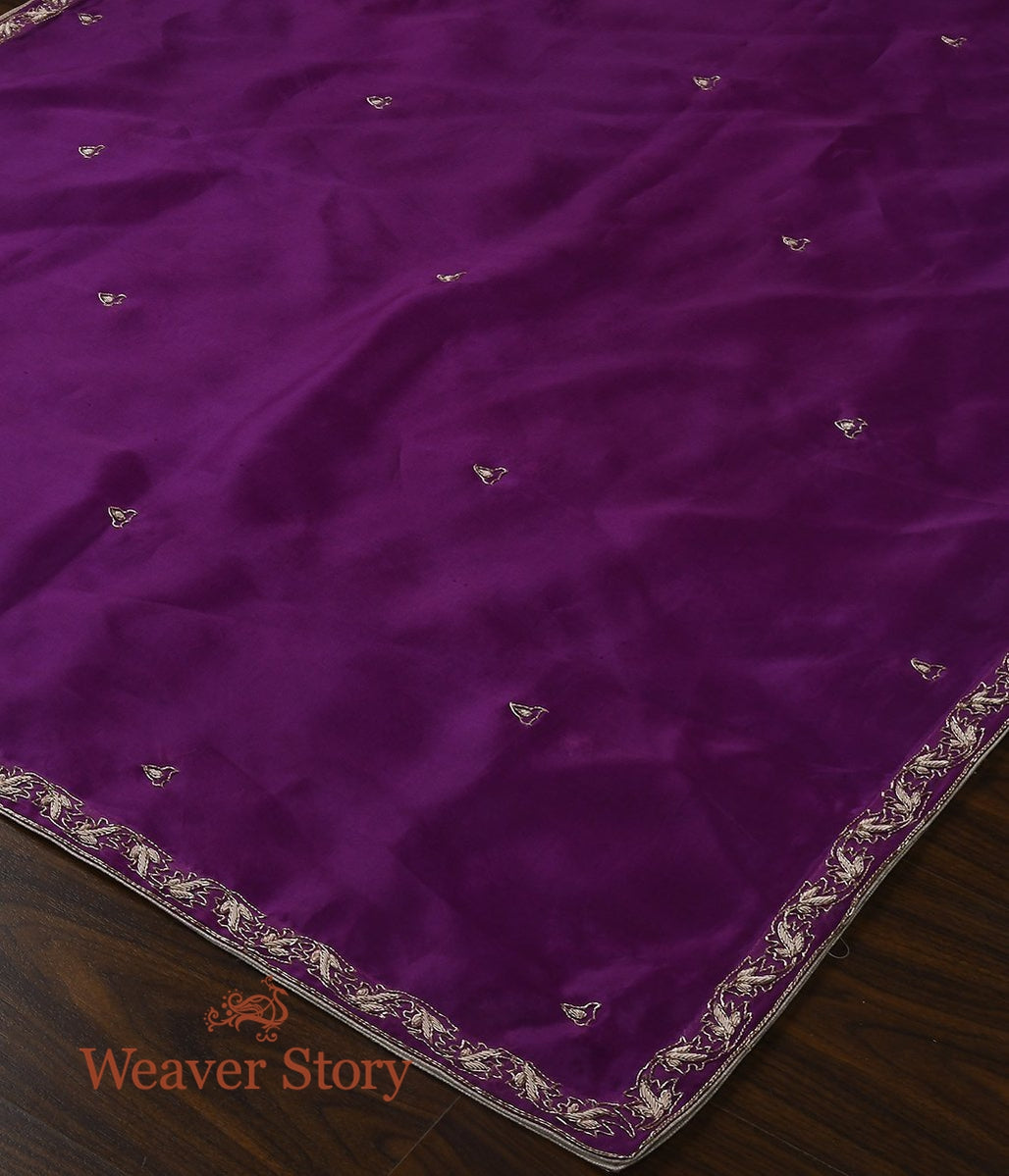 Purple_Zardozi_Dupatta_with_Leaf_Border_WeaverStory_03