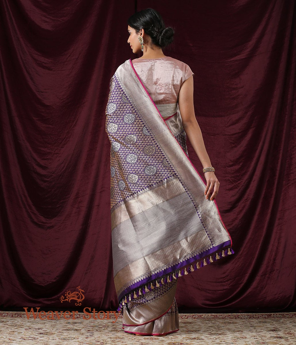 Handloom_Purple_Kadhwa_Jangla_Saree_with_Wine_Selvedge_WeaverStory_03