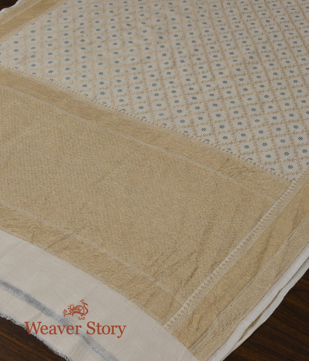 Handloom_Offwhite_Moonga_Silk_Dupatta_with_Blue_Meenakari_WeaverStory_03