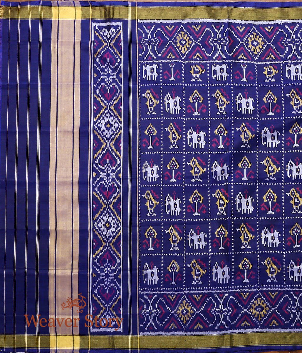 Handloom_Blue_Rajkot_Patola_Silk_Dupatta_WeaverStory_03