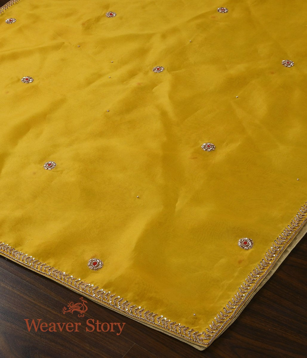 Yellow_Zardozi_Dupatta_with_Patti_Bel_Border_WeaverStory_03