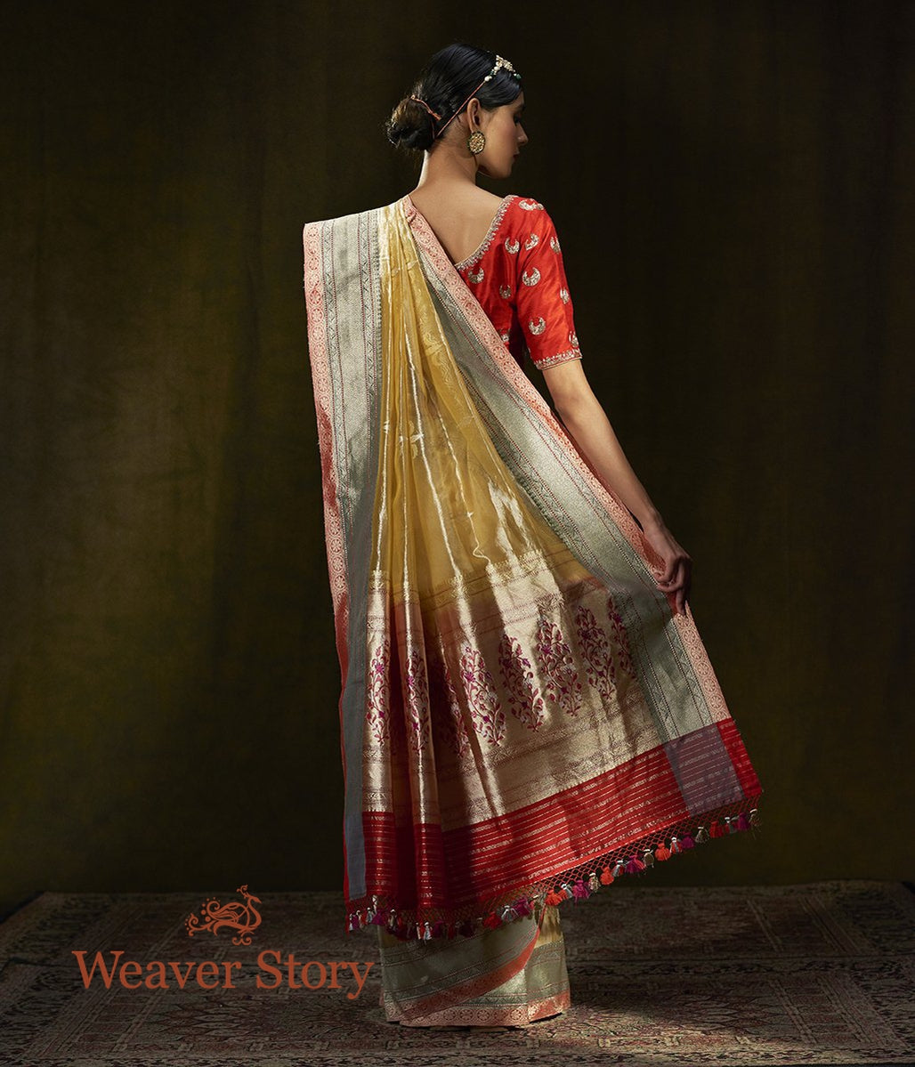 Handwoven_Gold_Tissue_Silk_Banarasi_Saree_with_Meenakari_Motifs_WeaverStory_03