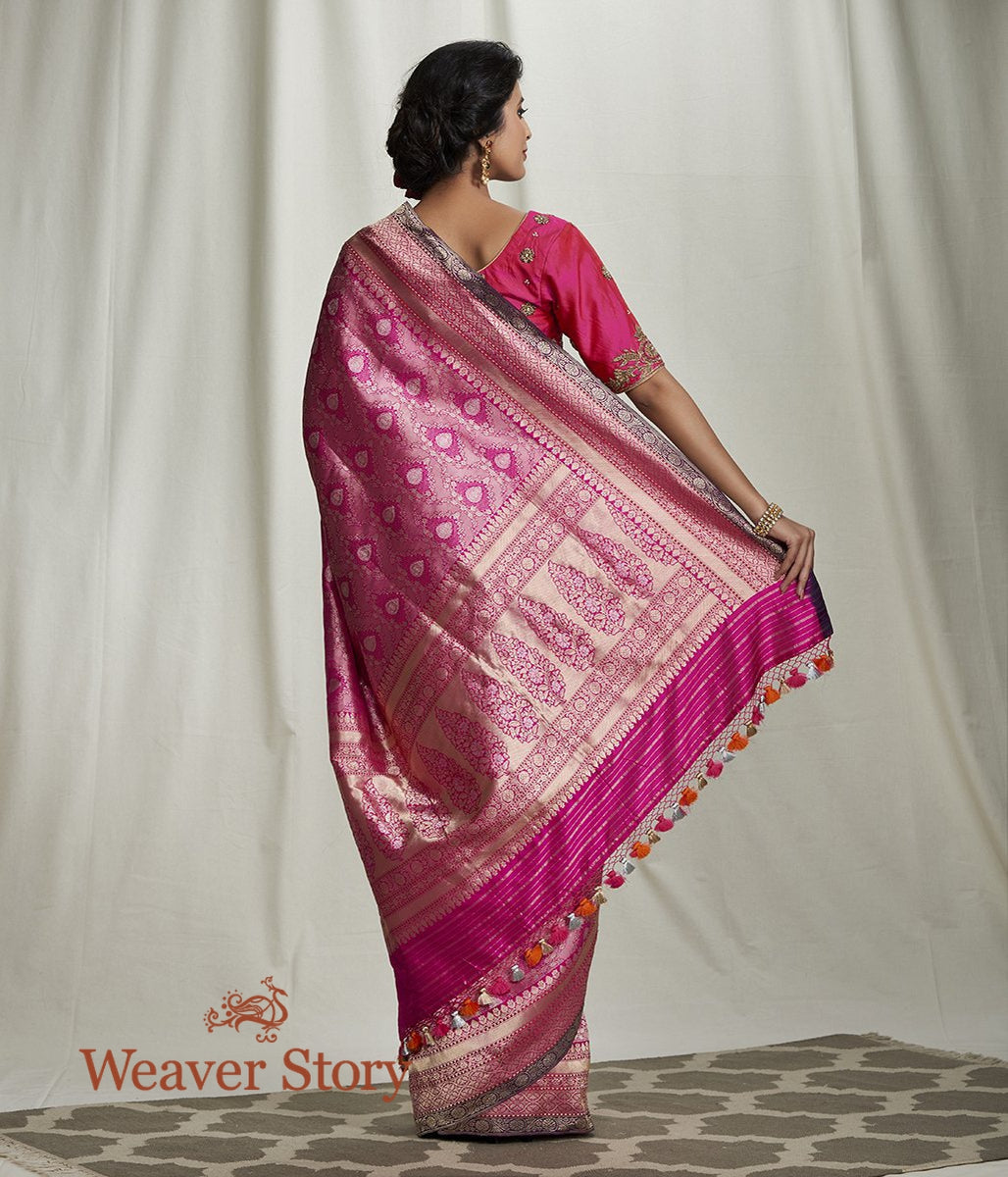 Handloom_Pink_Zari_Kimkhab_Saree_with_Meenakari_Border_WeaverStory_03