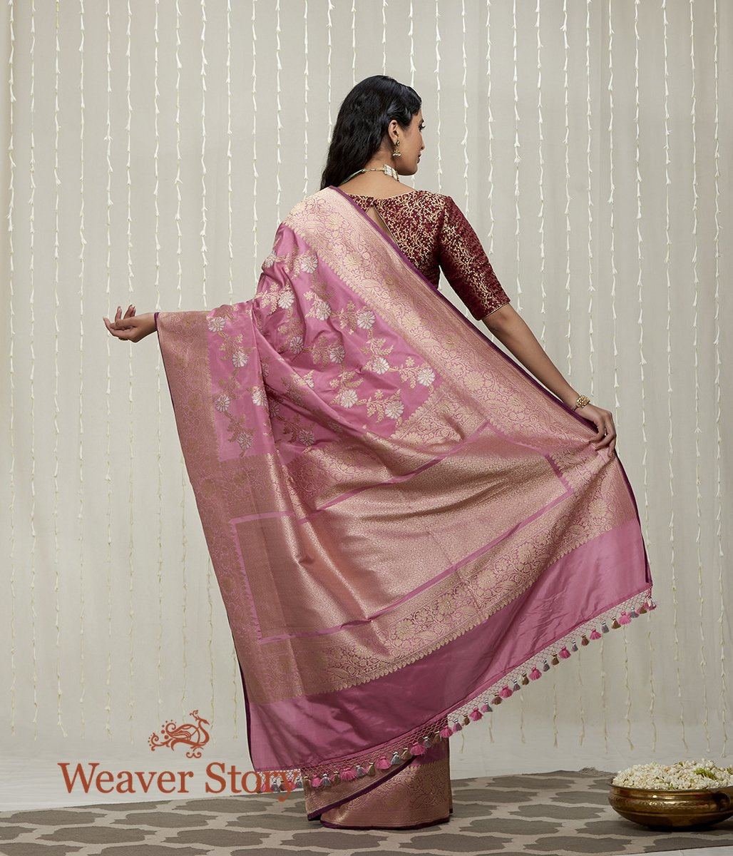 Handwoven_Rose_Pink_Kadhwa_Jangla_Saree_WeaverStory_03
