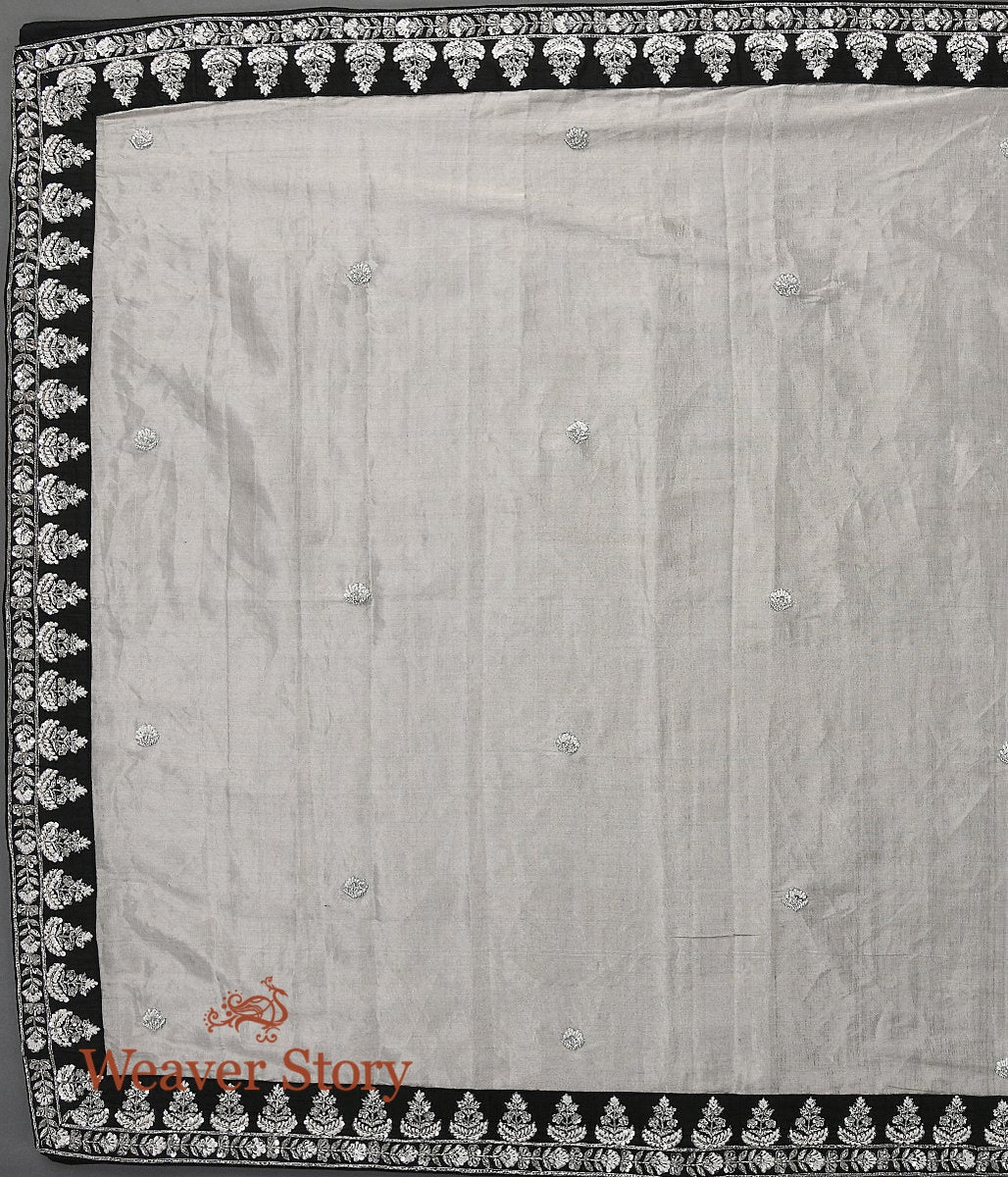 Silver_Tissue_Zardozi_Work_Dupatta_with_Black_Border_WeaverStory_03
