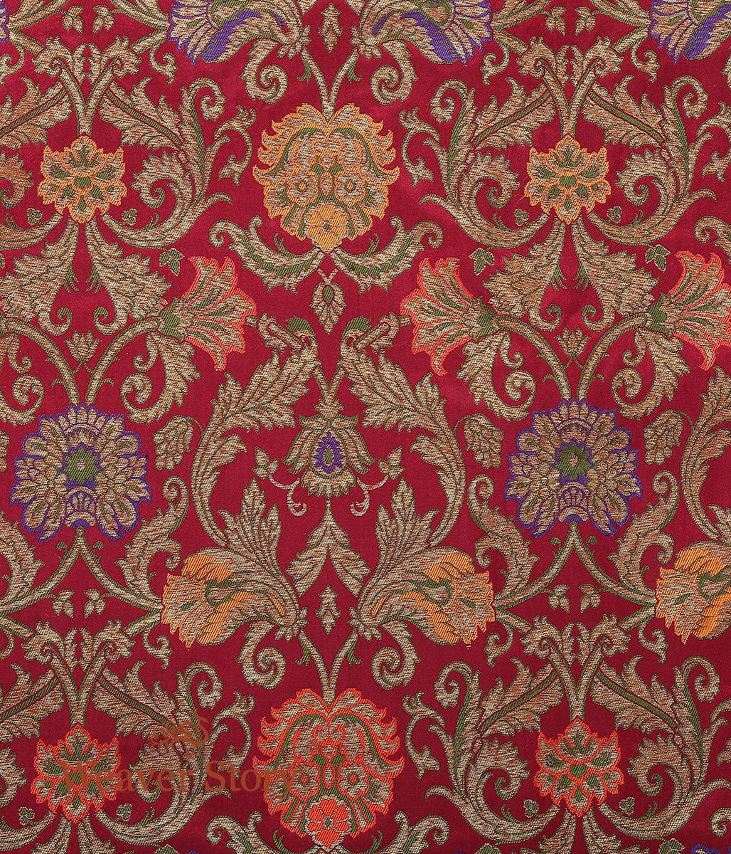 Handloom_Wine_Meenakari_Kimhab_Fabric_WeaverStory_03