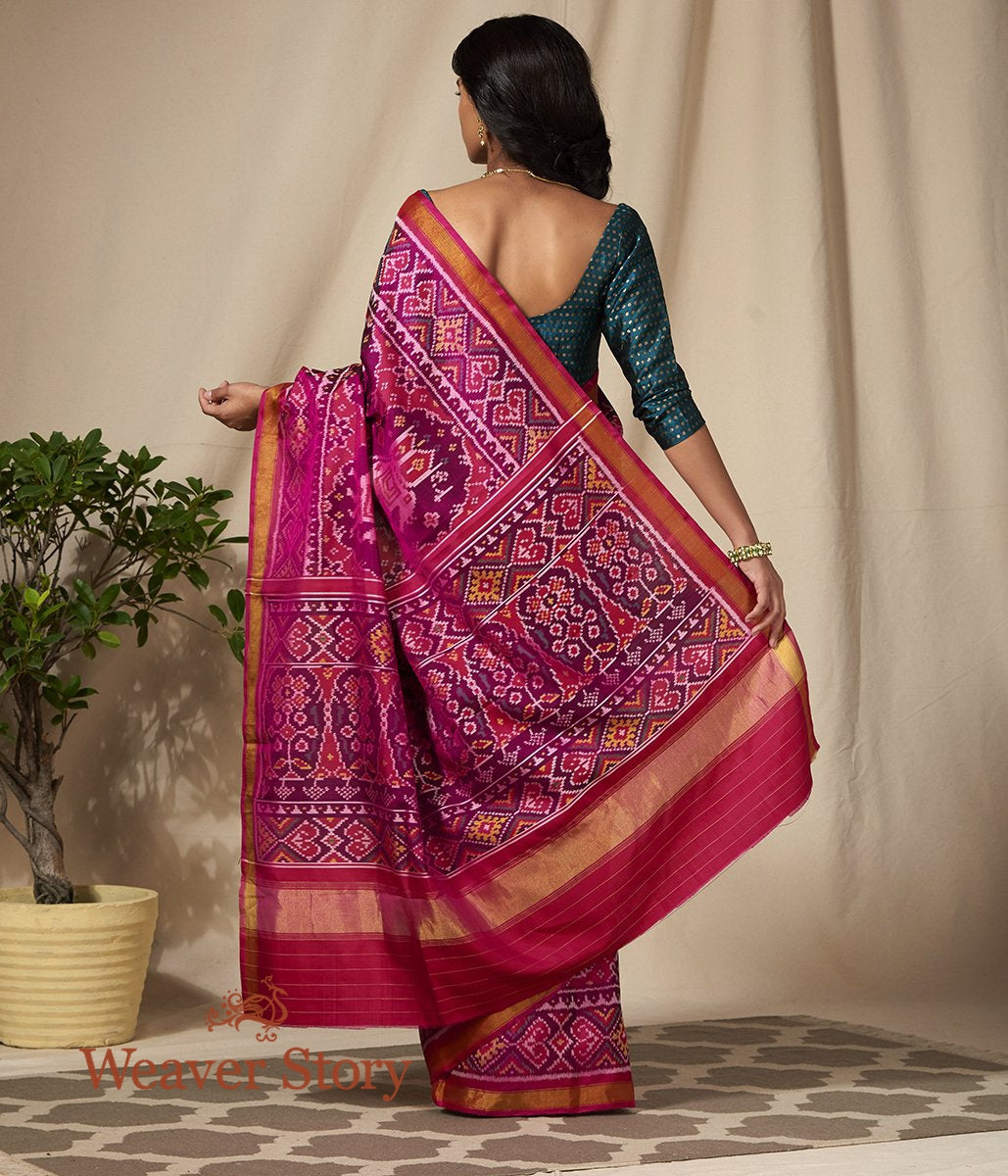 Handwoven_Purple_and_Pink_Dual_Tone_Gujarat_Patola_Saree_WeaverStory_03
