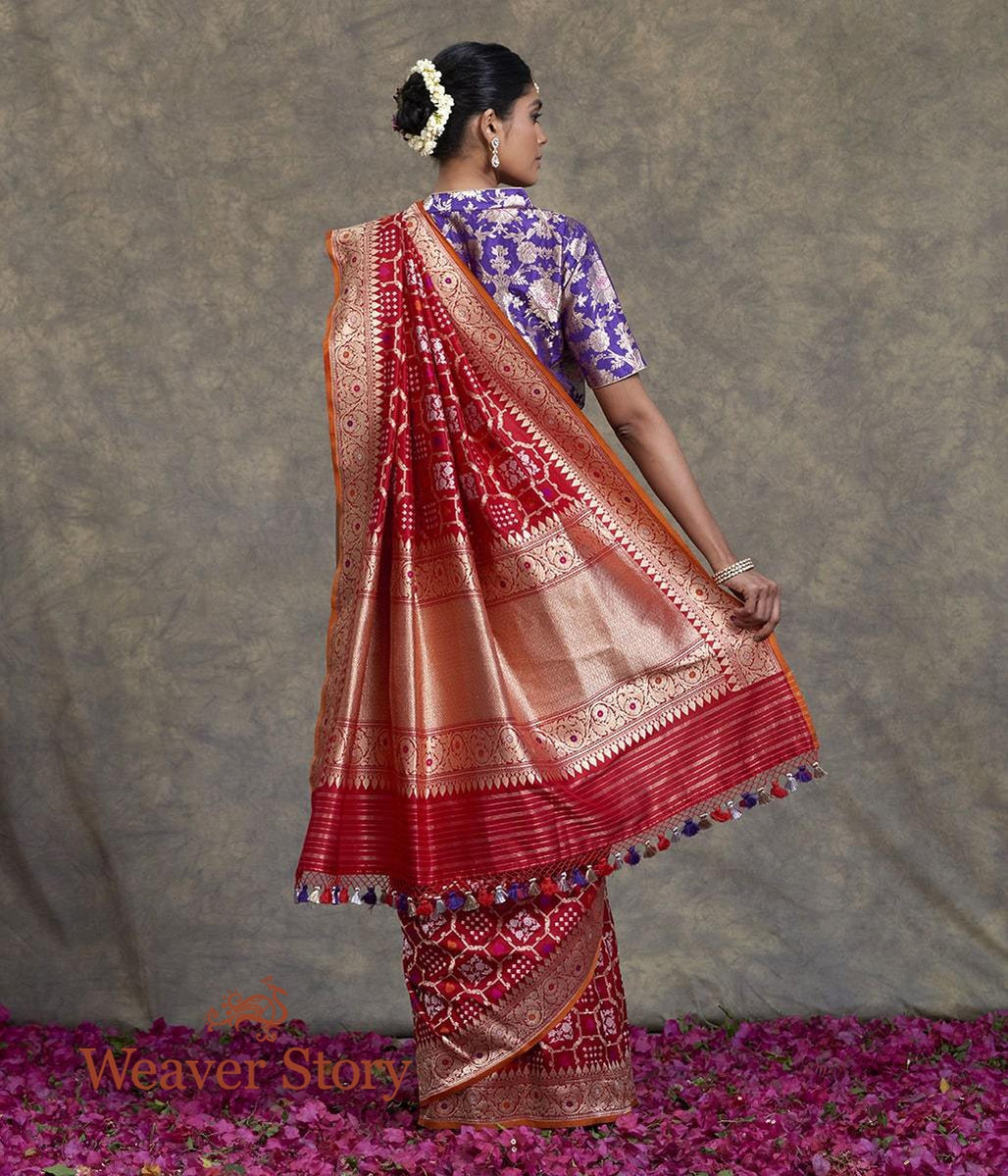 Handwoven_Red_Meenakari_Jangla_Saree_-_Master_Weaver_WeaverStory_03