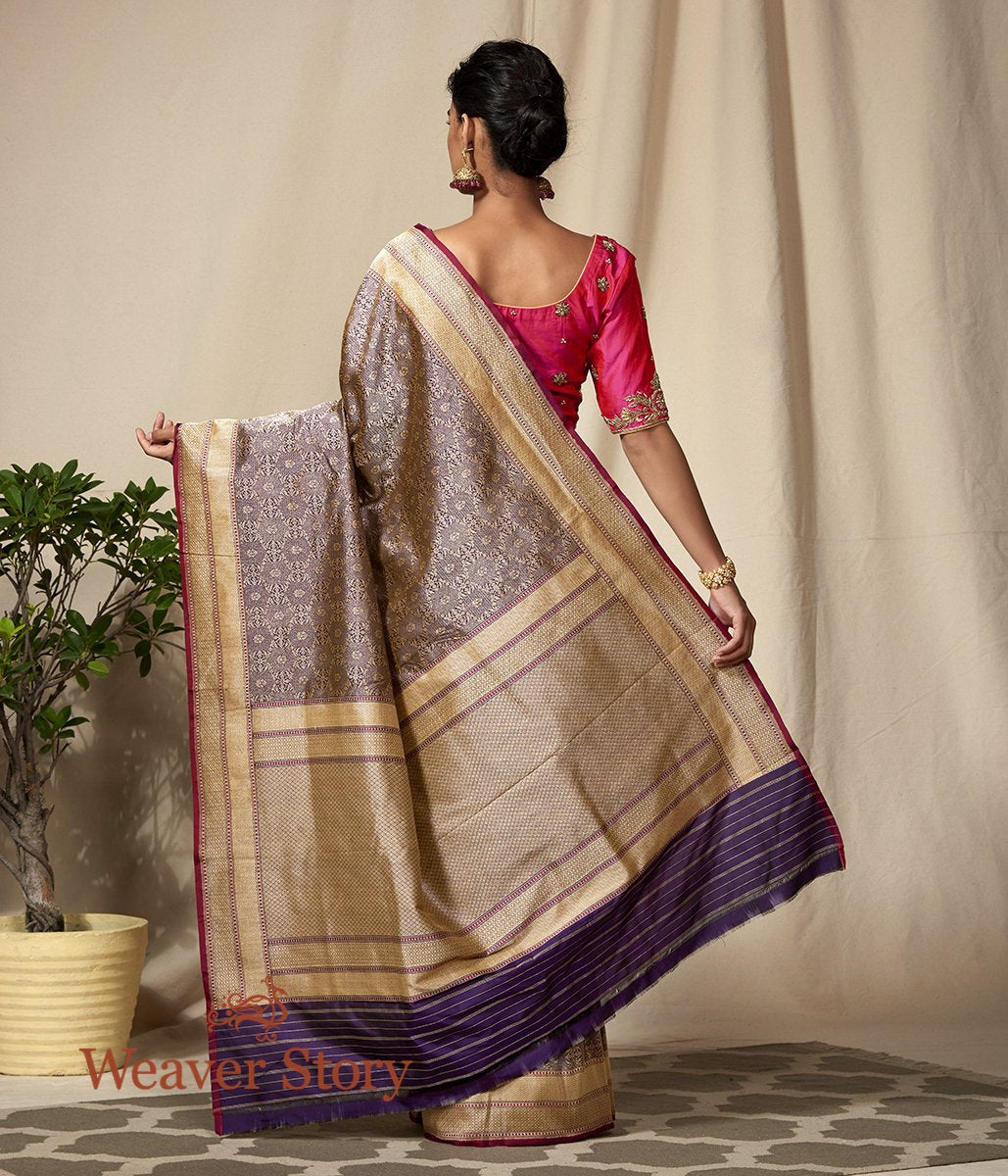 Handloom_Purple_Kimkhab_Banarasi_Saree_with_Wine_Selvedge_WeaverStory_03