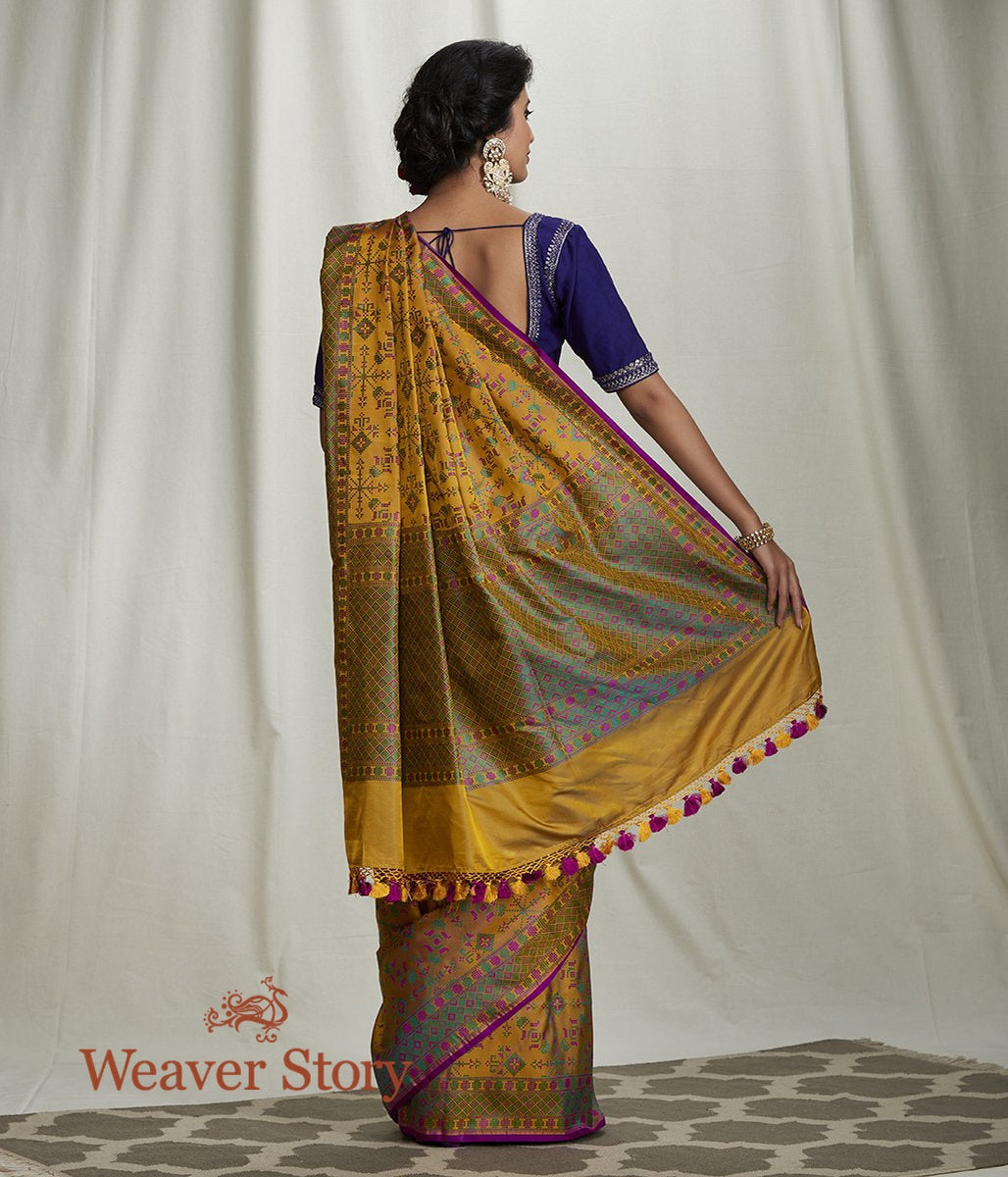 Handwoven_Mustard_Reshmi_Jamawar_Saree_WeaverStory_03