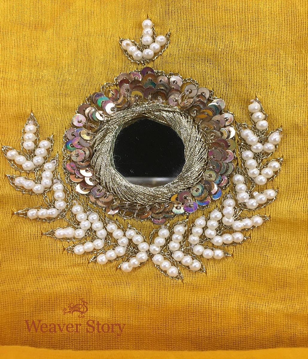 Handloom_Yellow_Chanderi_Dupatta_with_Zardozi_Work_WeaverStory_03