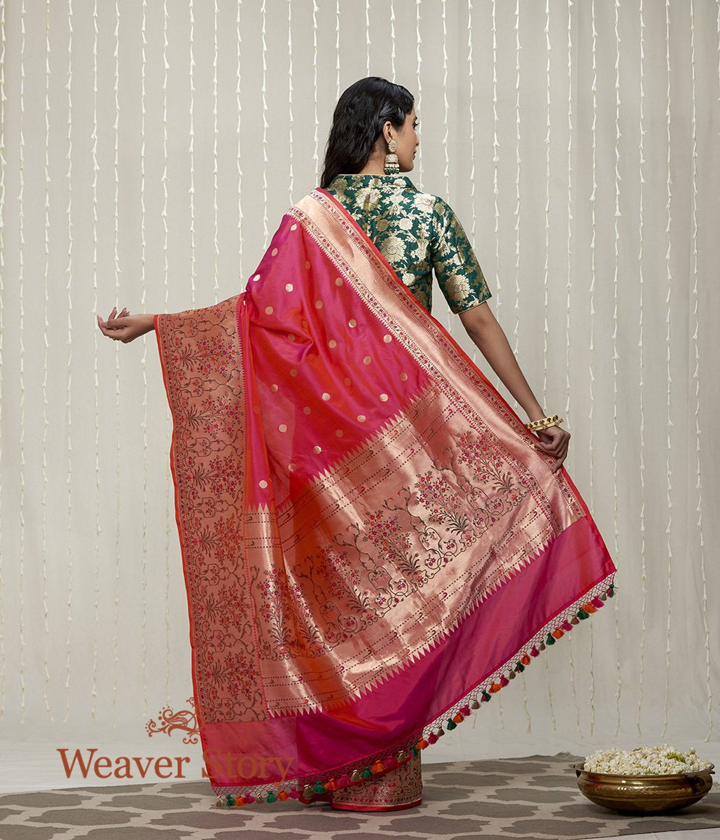 Handwoven_Pink_Banarasi_Saree_with_Paithani_Inspired_Border_WeaverStory_03