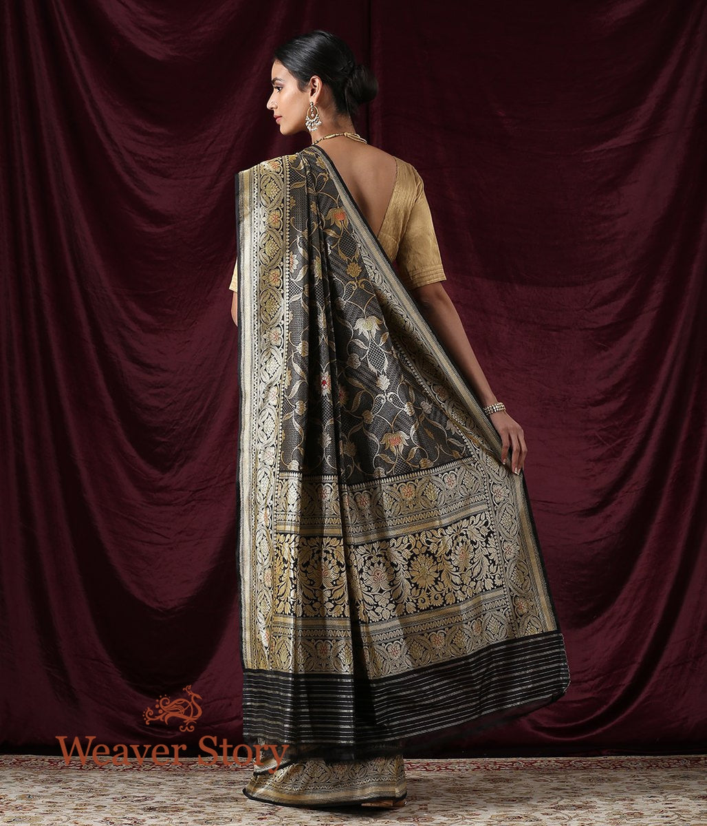 Handloom_Black_Meenakari_Kimkhab_Saree_WeaverStory_03