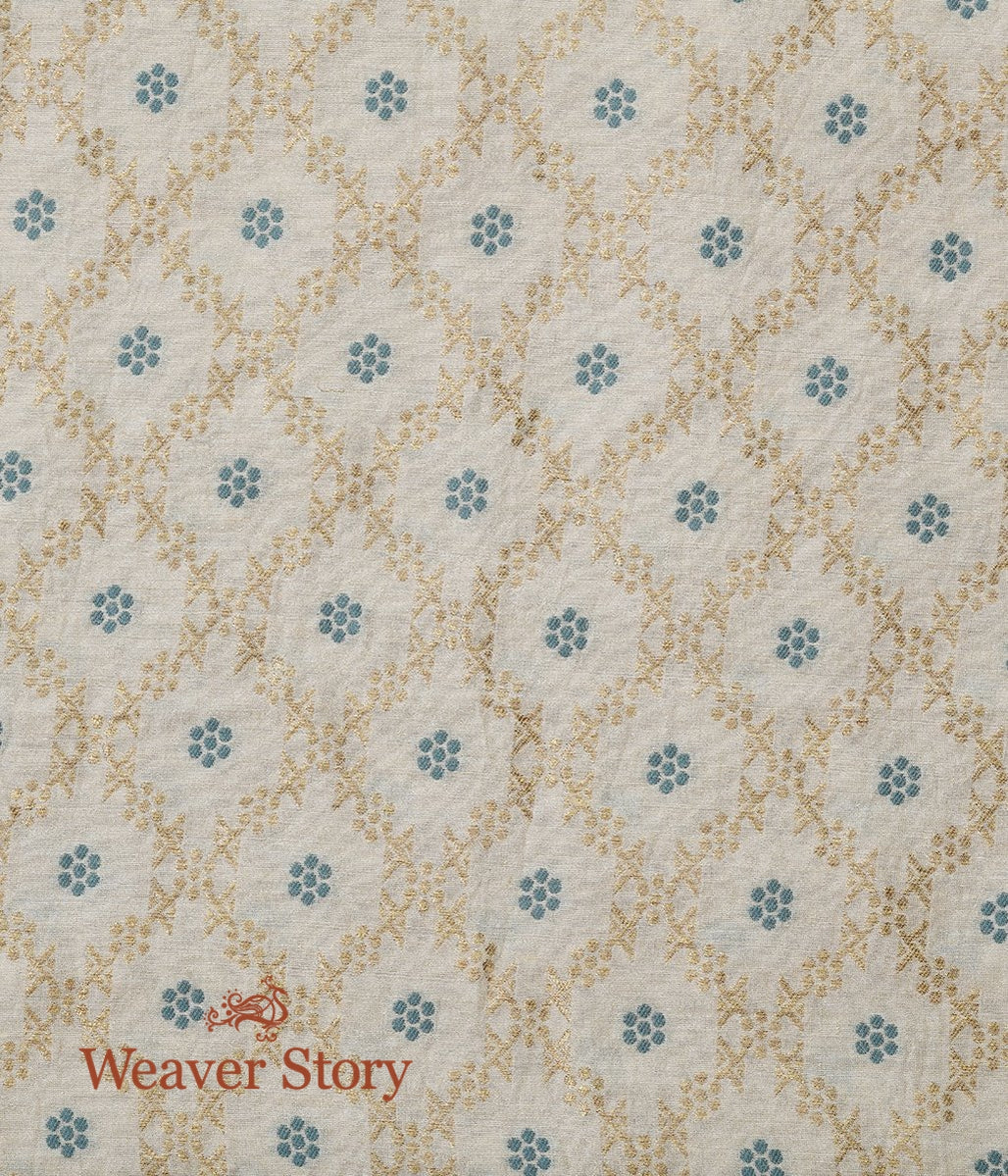 Handloom_Beige_Moonga_Silk_Fabric_with_Meenakari_WeaverStory_03