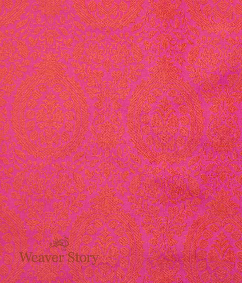 Handloom_Hot_Pink_Self_Tanchoi_Fabric_WeaverStory_03