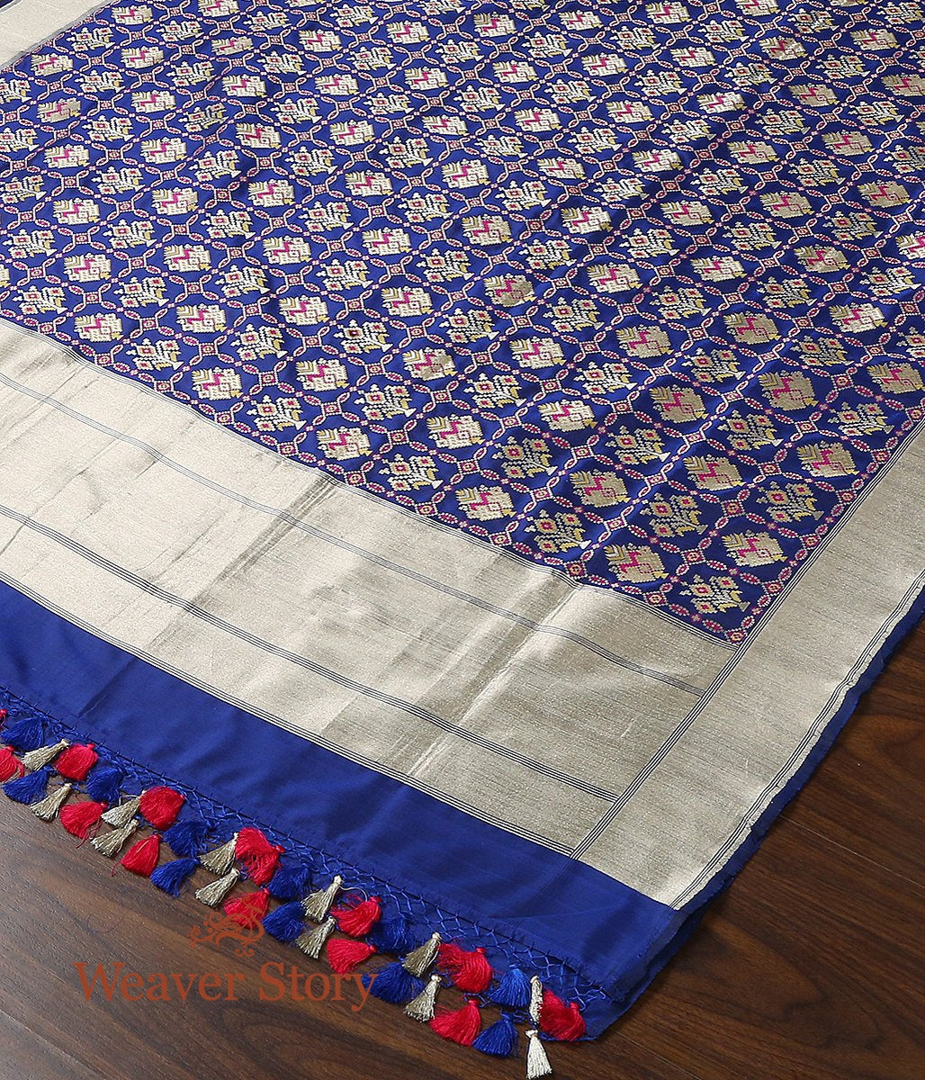 Handloom_Blue_Patola_Dupatta_with_Meenakari_WeaverStory_02