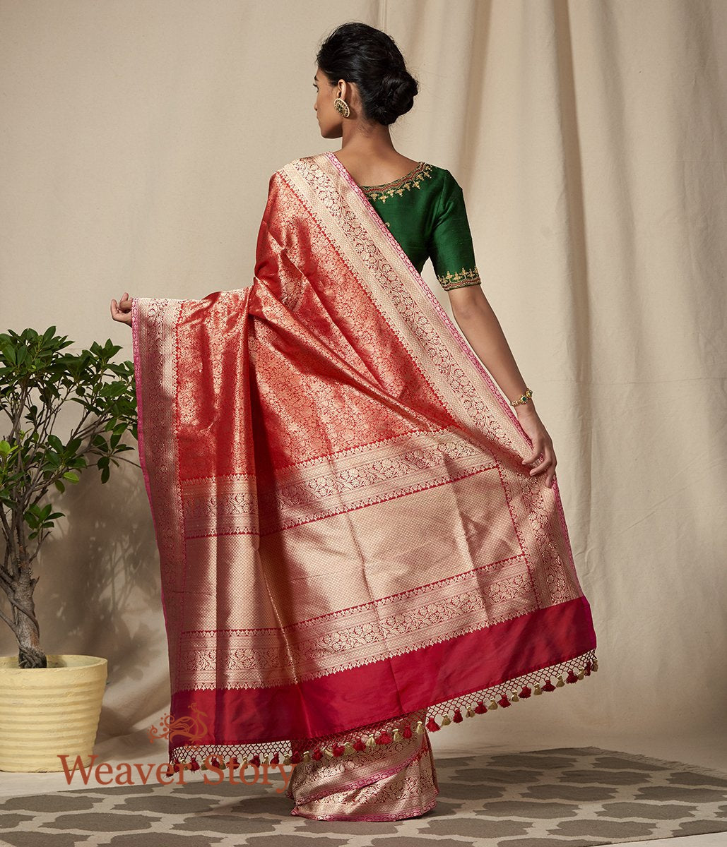 Handwoven_Red_Banarasi_Kimkhab_Saree_with_Pink_Selvedge_WeaverStory_03