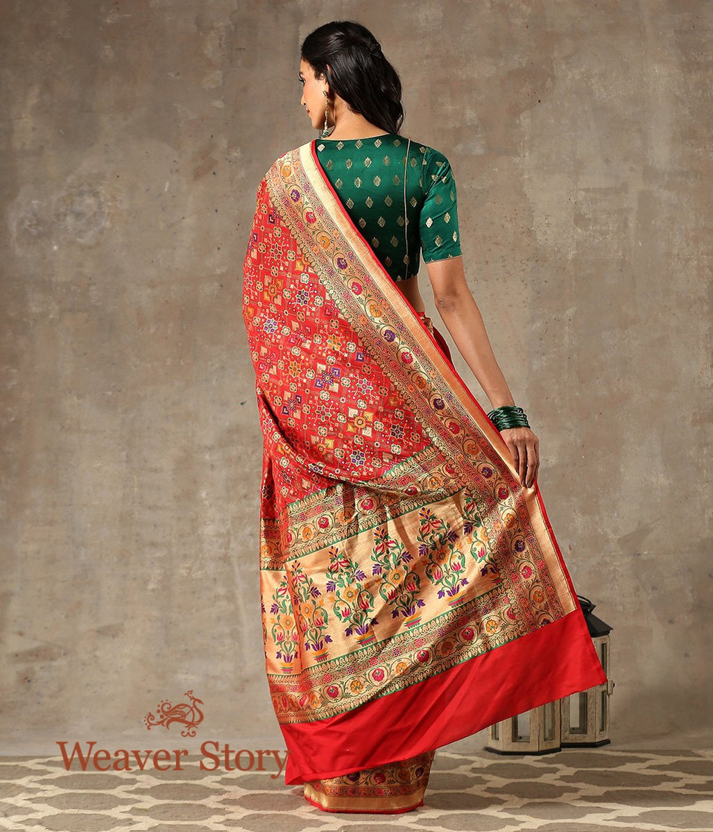 Handwoven_Red_Meenakari_Patola_Saree_WeaverStory_03
