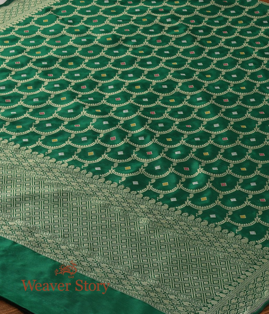 Handloom_Green_Cutwork_Jangla_Dupatta_WeaverStory_03