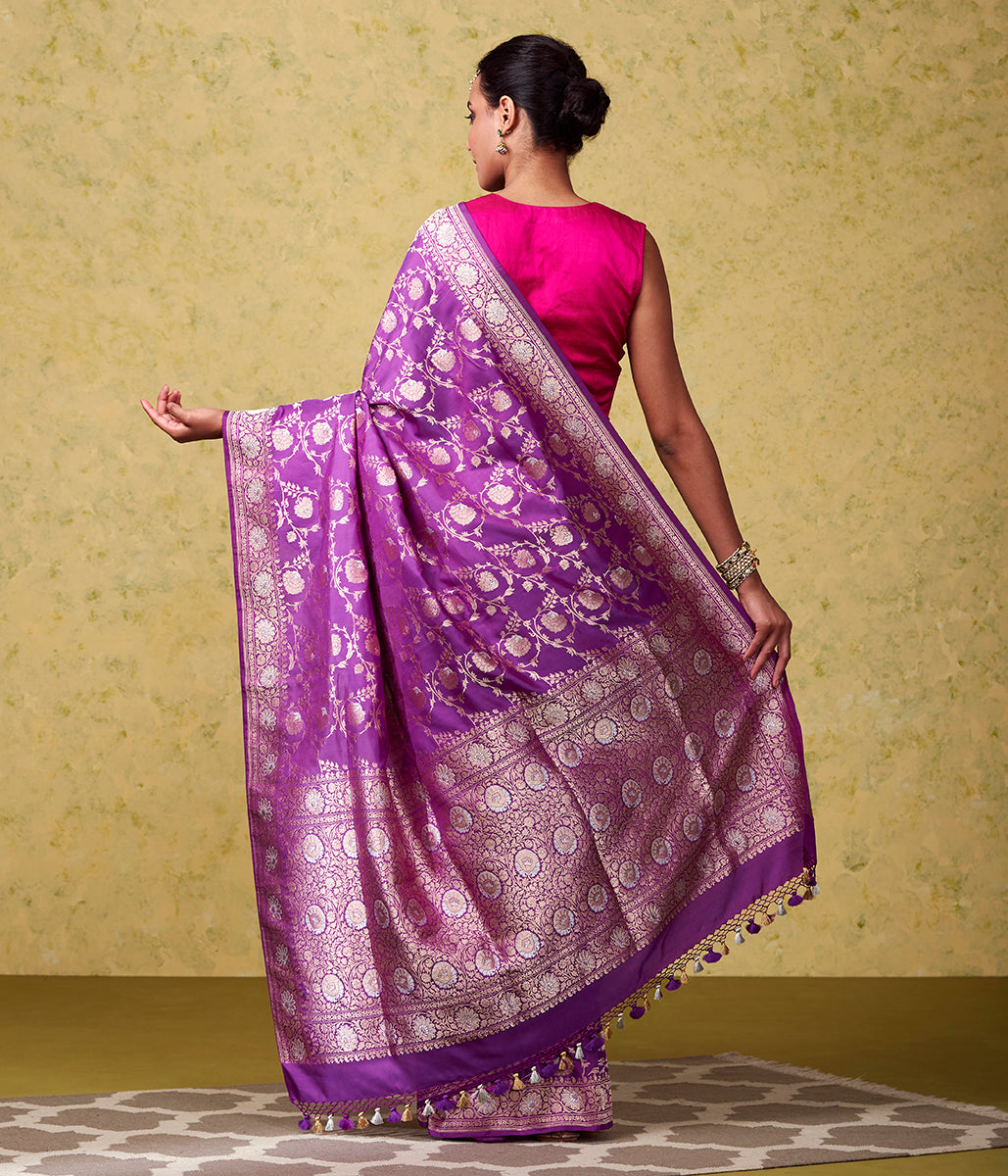 Handloom_Purple_Antique_Zari_Jangla_Saree_WeaverStory_03