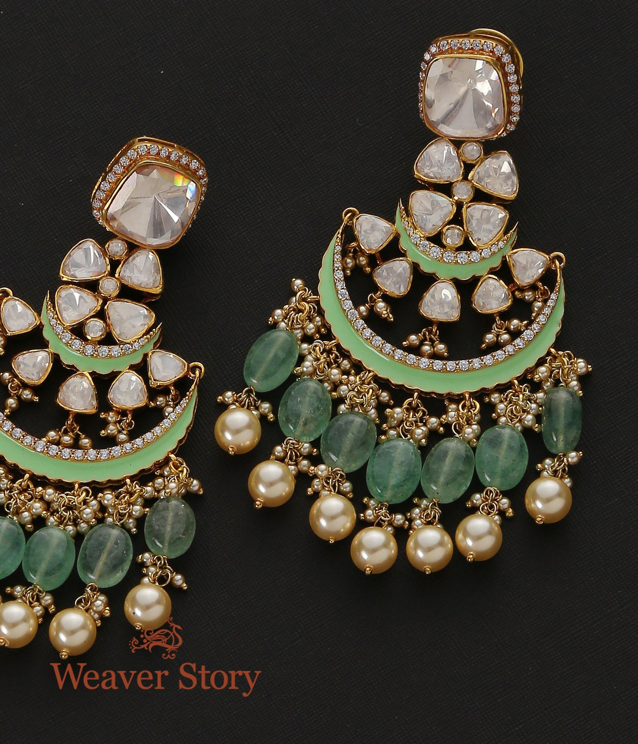 Madhulika_Chandbala_with_Moissanite_Polki_Crafted_in_Pure_Silver_WeaverStory_03