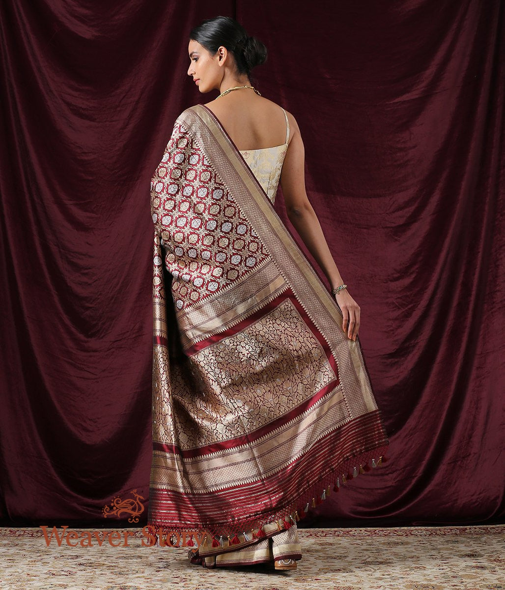 Handloom_Maroon_Kadhwa_Jangla_Saree_WeaverStory_02