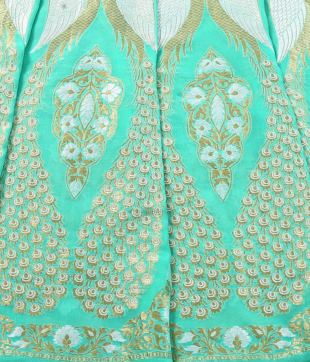 Sea_Green_Handloom_Katan_Silk_Banarasi_Lehenga_with_Peacock_Motif_WeaverStory_04