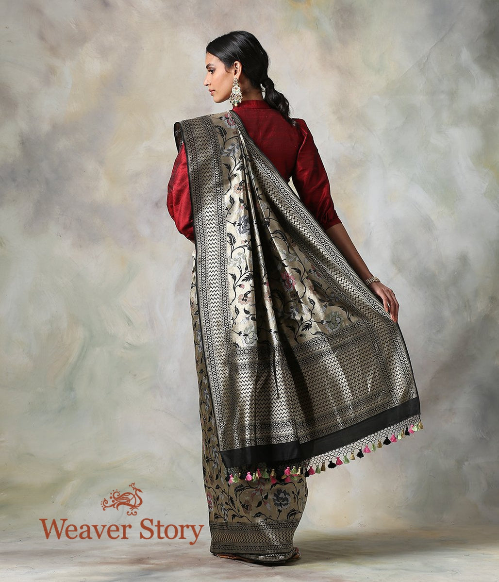 Handwoven_Black_Antique_Zari_Base_Saree_with_Meenakari_Jaal_WeaverStory_03