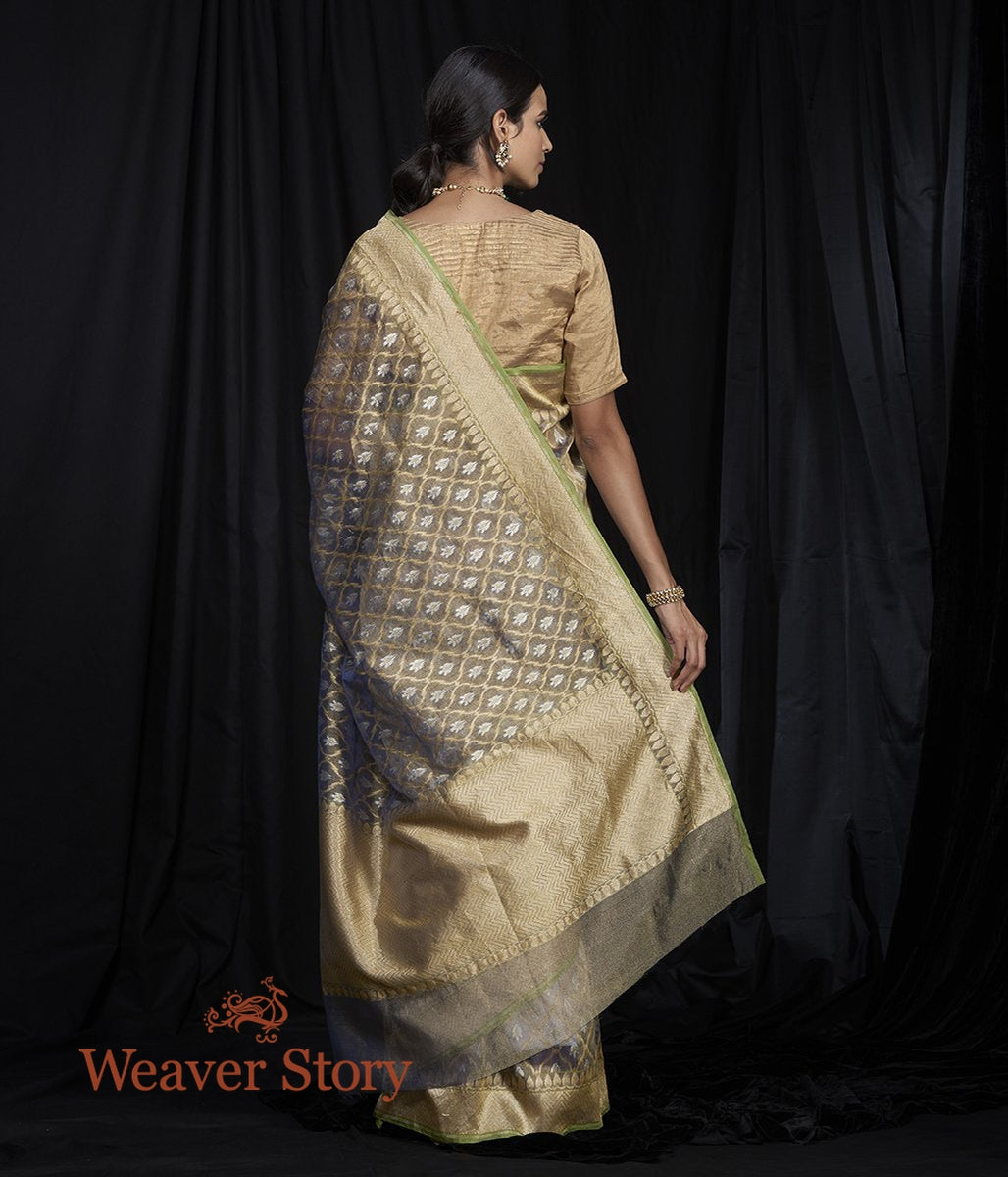 Handwoven_Grey_Silk_Tissue_Saree_with_Cutwork_Weave_WeaverStory_03