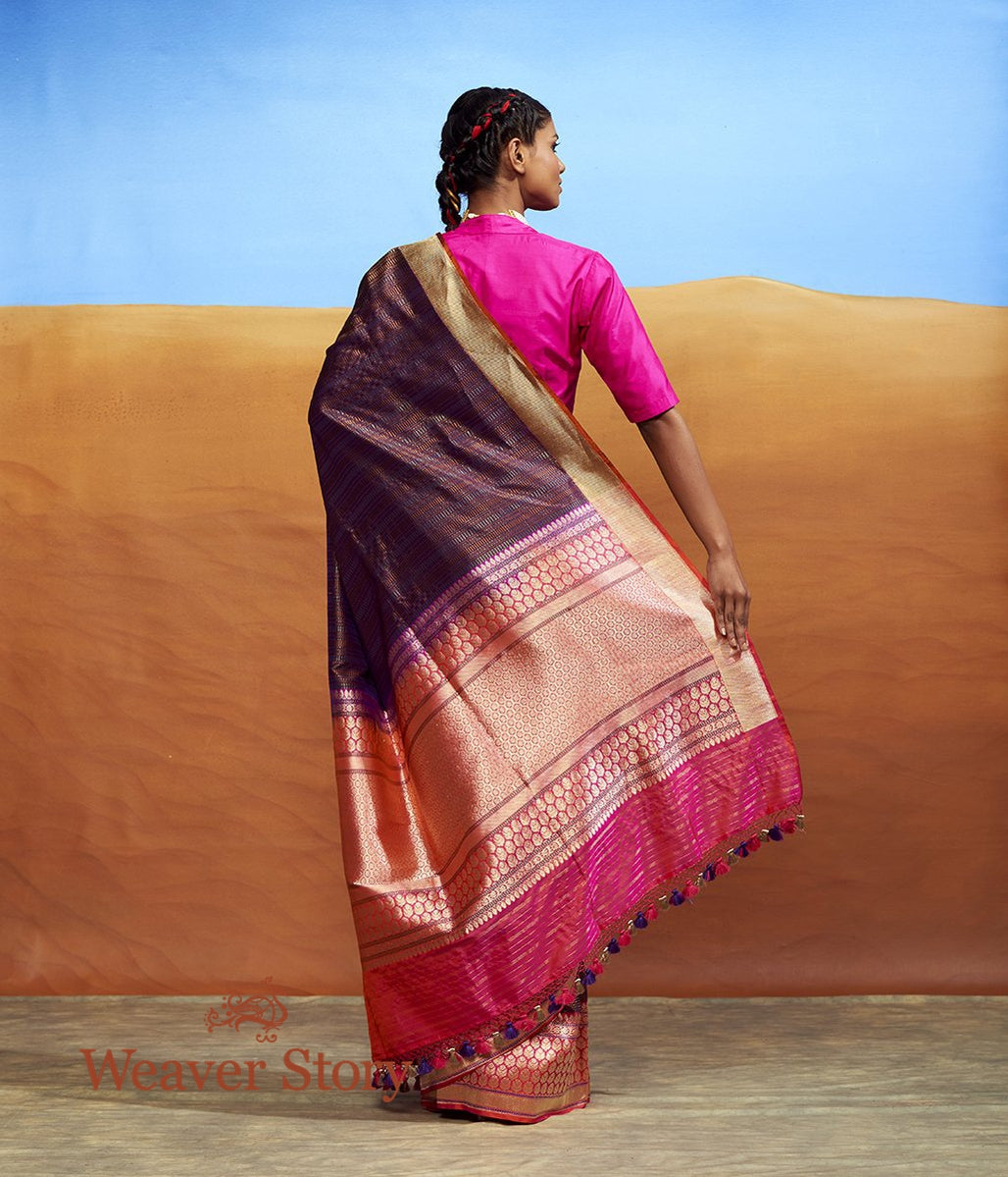 Handloom_Purple_Tanchoi_Saree_with_Pink_Kadhiyal_Border_WeaverStory_03