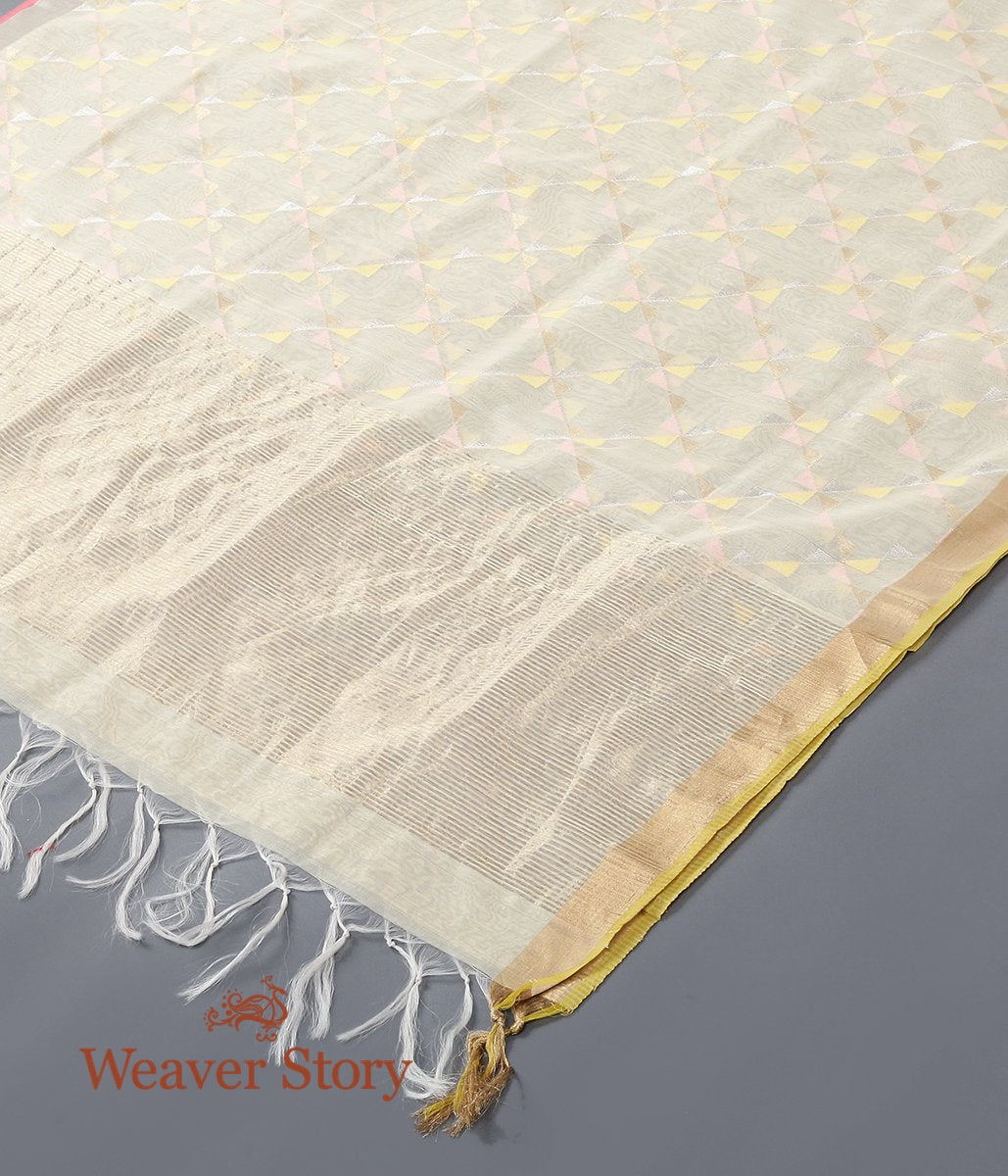 Handloom_Beige_Cotton_Silk_Chanderi_Dupatta_with_Gold_and_Silver_Zari_WeaverStory_03