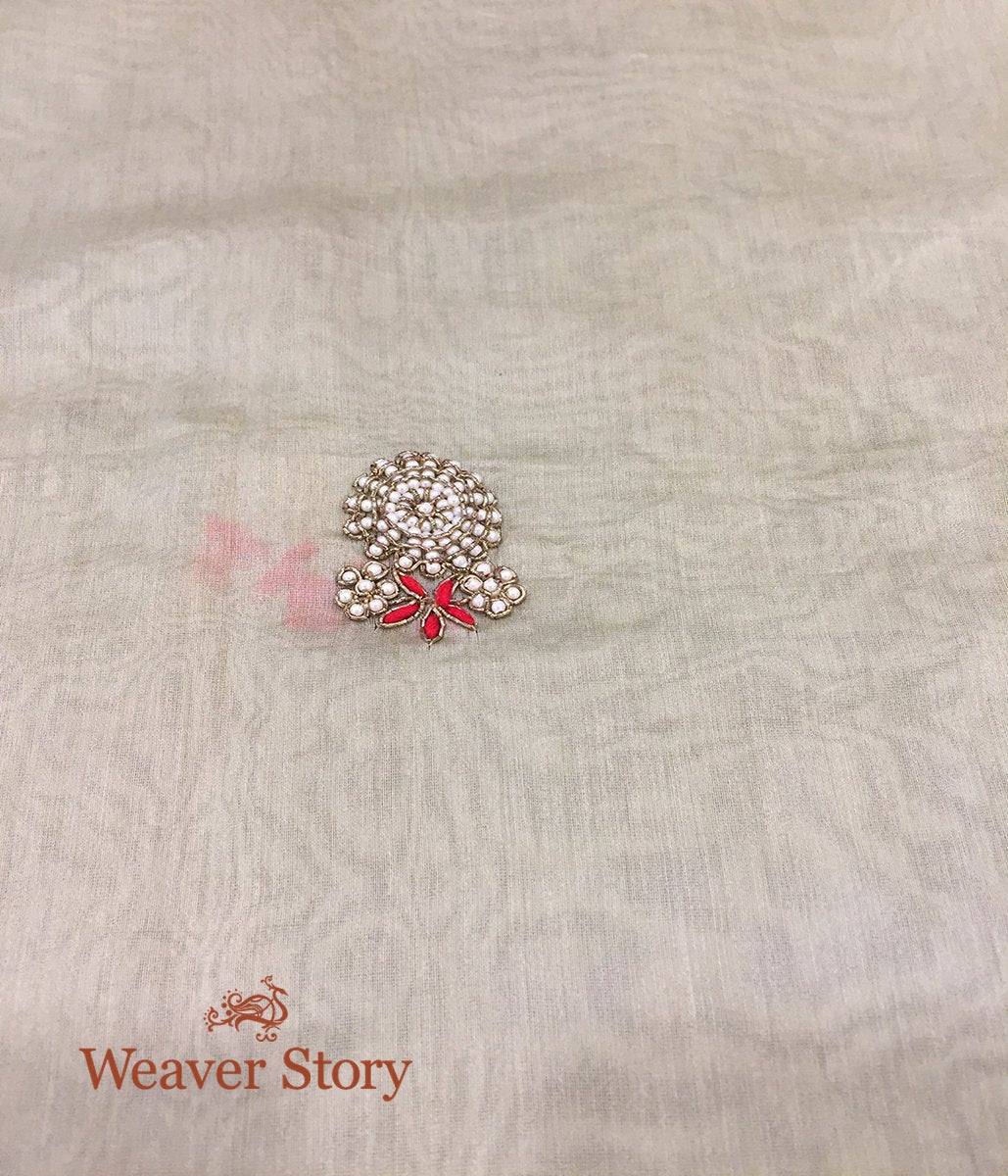 Handloom_Pista_Chanderi_Zardozi_Dupatta_with_Resham_and_Pearls_WeaverStory_03