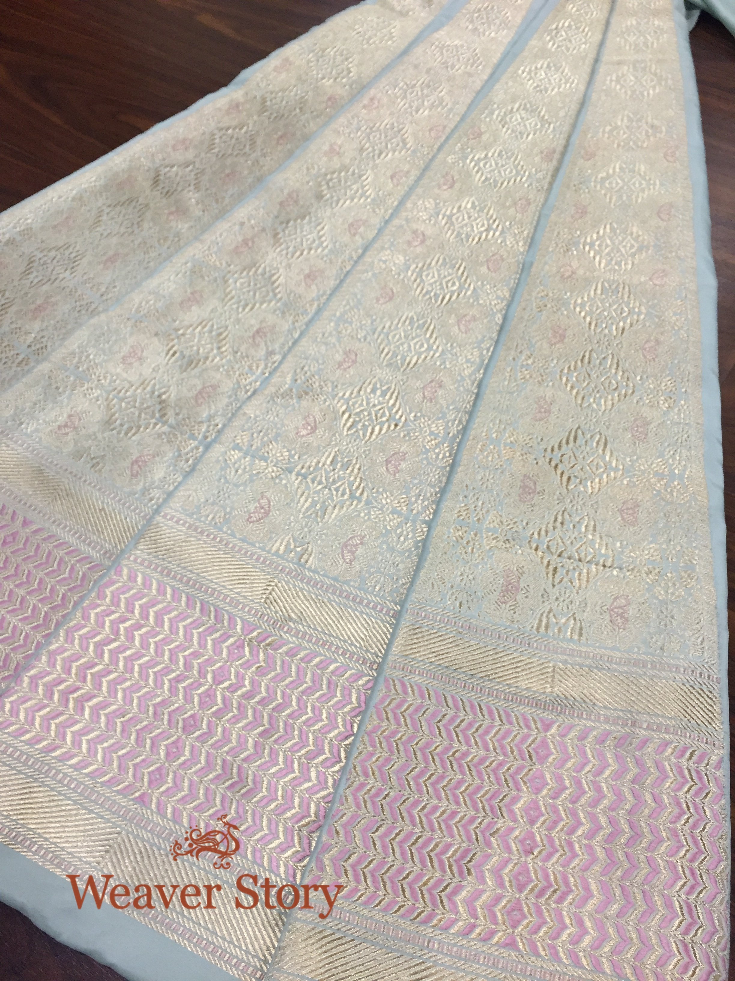 Handwoven_Powder_Blue_Heavy_Lehenga_with_Pink_Meenakari_WeaverStory_03