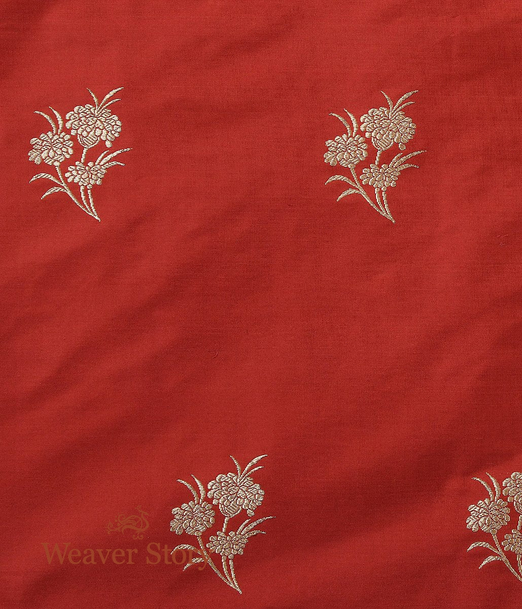 Handloom_Brick_Red_Kadhwa_Boota_Fabric_WeaverStory_03