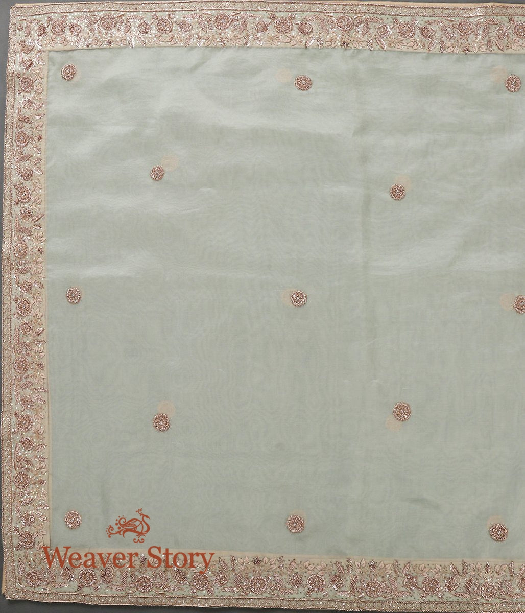 Ice_Blue_Zardozi_Work_Organza_Dupatta_with_Floral_Border_WeaverStory_03