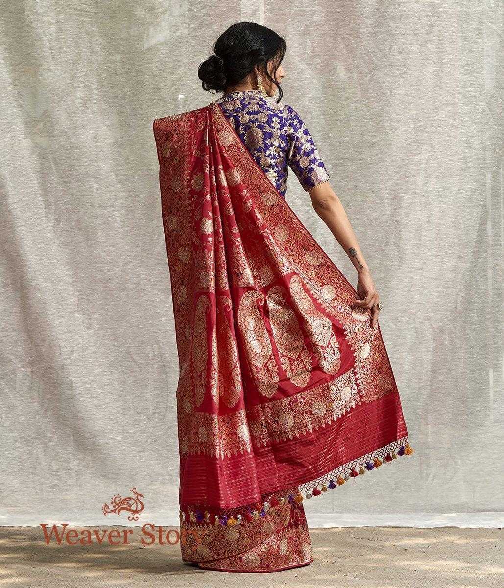 Handwoven_Red_Heavy_Meenkari_Jangla_Saree_with_Sona_Rupa_Zari_WeaverStory_03