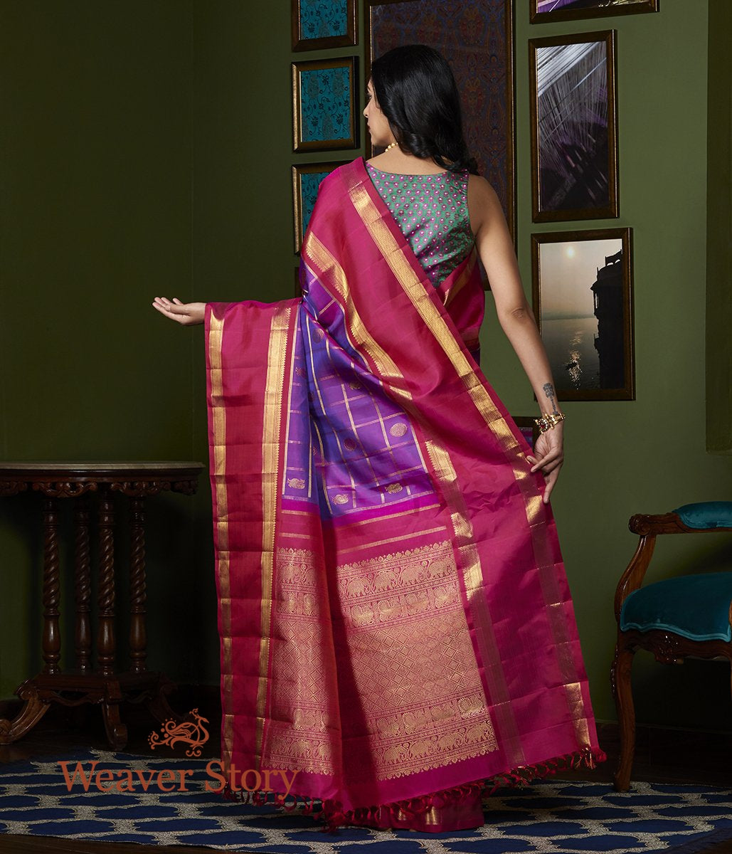 Handwoven_Purple_Real_Zari_Kanjivaram_Silk_Saree_with_Red_Border_and_Pallu_WeaverStory_03