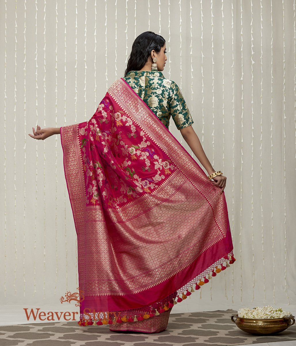 Handloom_Pink_Meenakari_Shikargah_Saree_WeaverStory_03