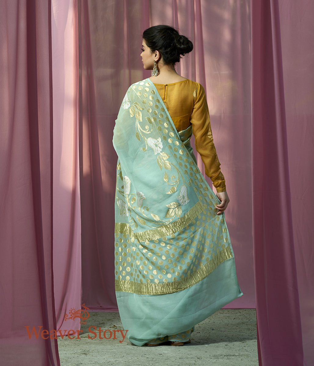Handloom_Light_Blue_Sona_Rupa_Banarasi_Georgette_Saree_WeaverStory_03