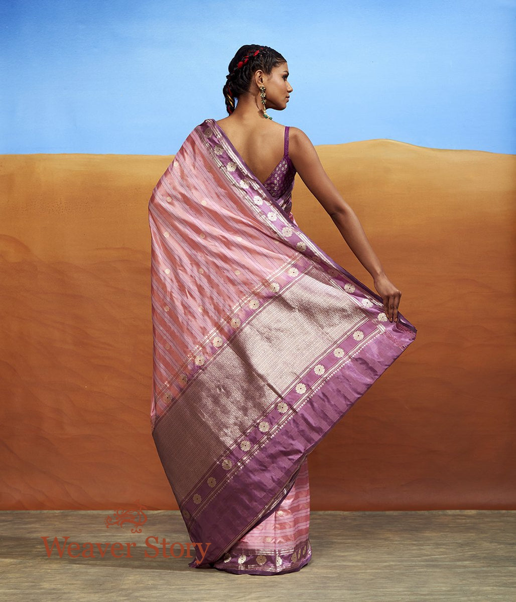 Handwoven_Pink_Katan_Silk_Saree_with_Stripes_WeaverStory_03