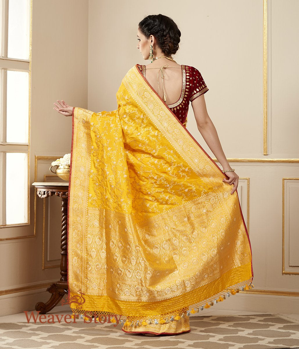 Handloom_Yellow_Kadhwa_Sona_Rupa_Jangla_Saree_WeaverStory_03