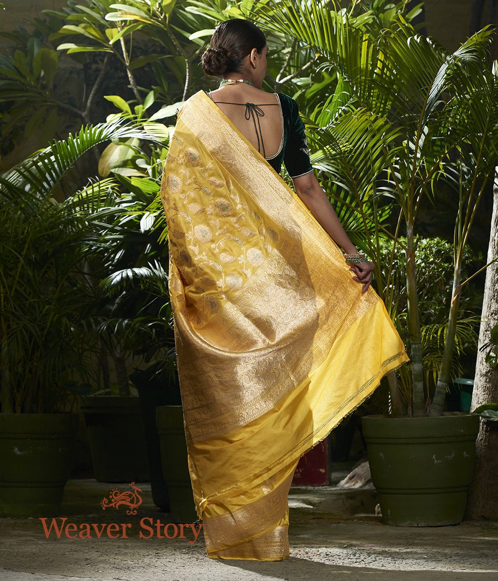 Handwoven_Yellow_Meenakari_Kadhwa_Jangla_Saree_WeaverStory_03