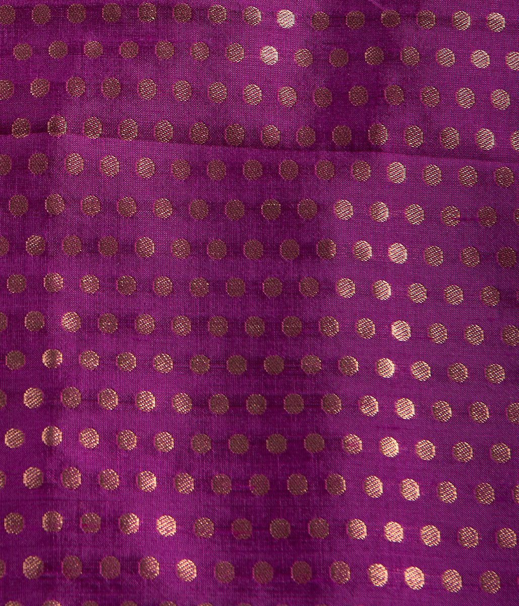 Handloom_Wine_Color_Polka_Dot_Fabric_WeaverStory_03