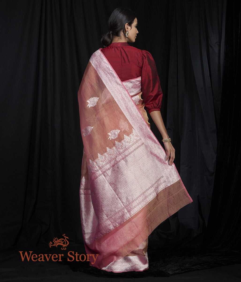 Handwoven_Peach_Pink_Tissue_Saree_with_Kadhwa_Boota_WeaverStory_03
