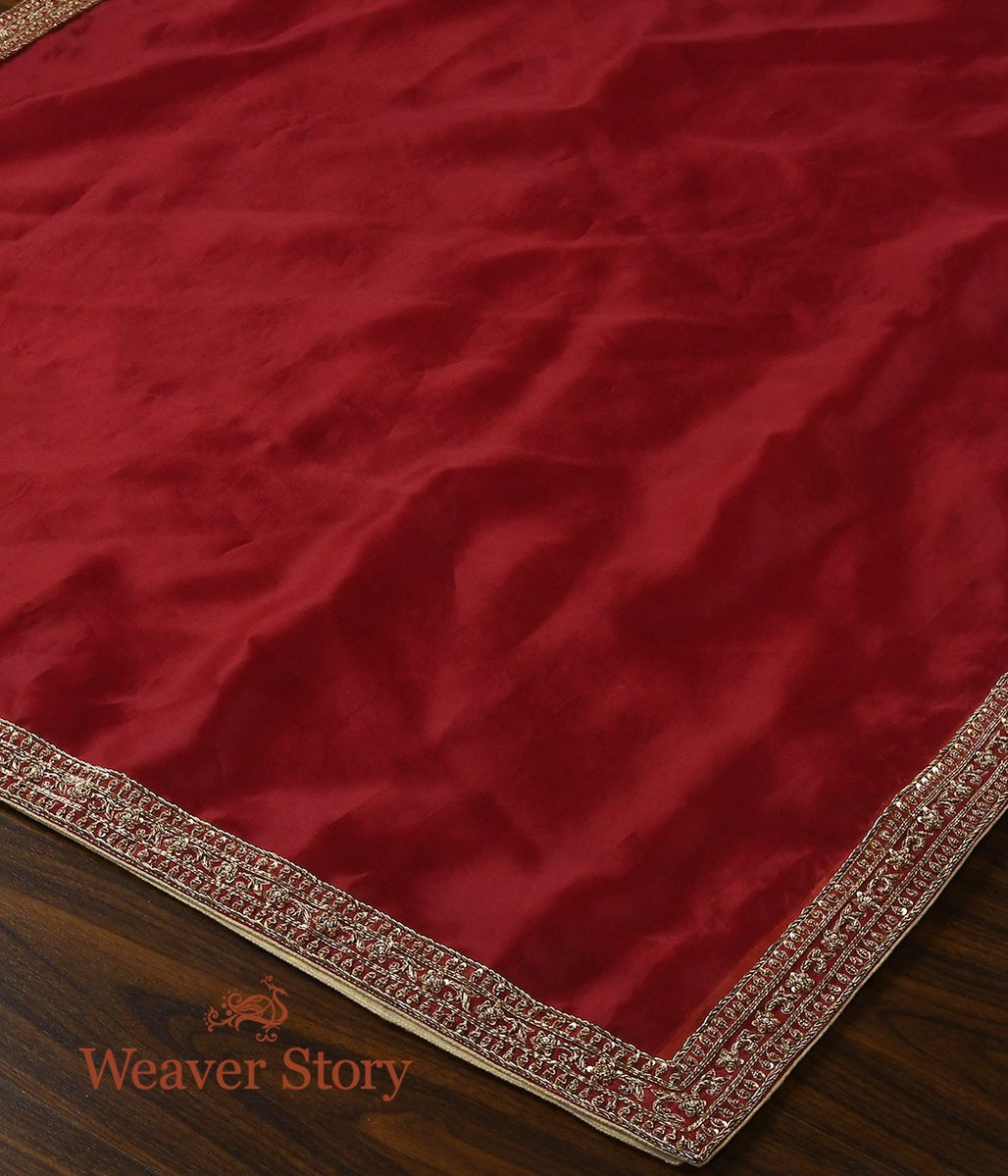 Maroon_Zardozi_Dupatta_with_Highway_Border_WeaverStory_03
