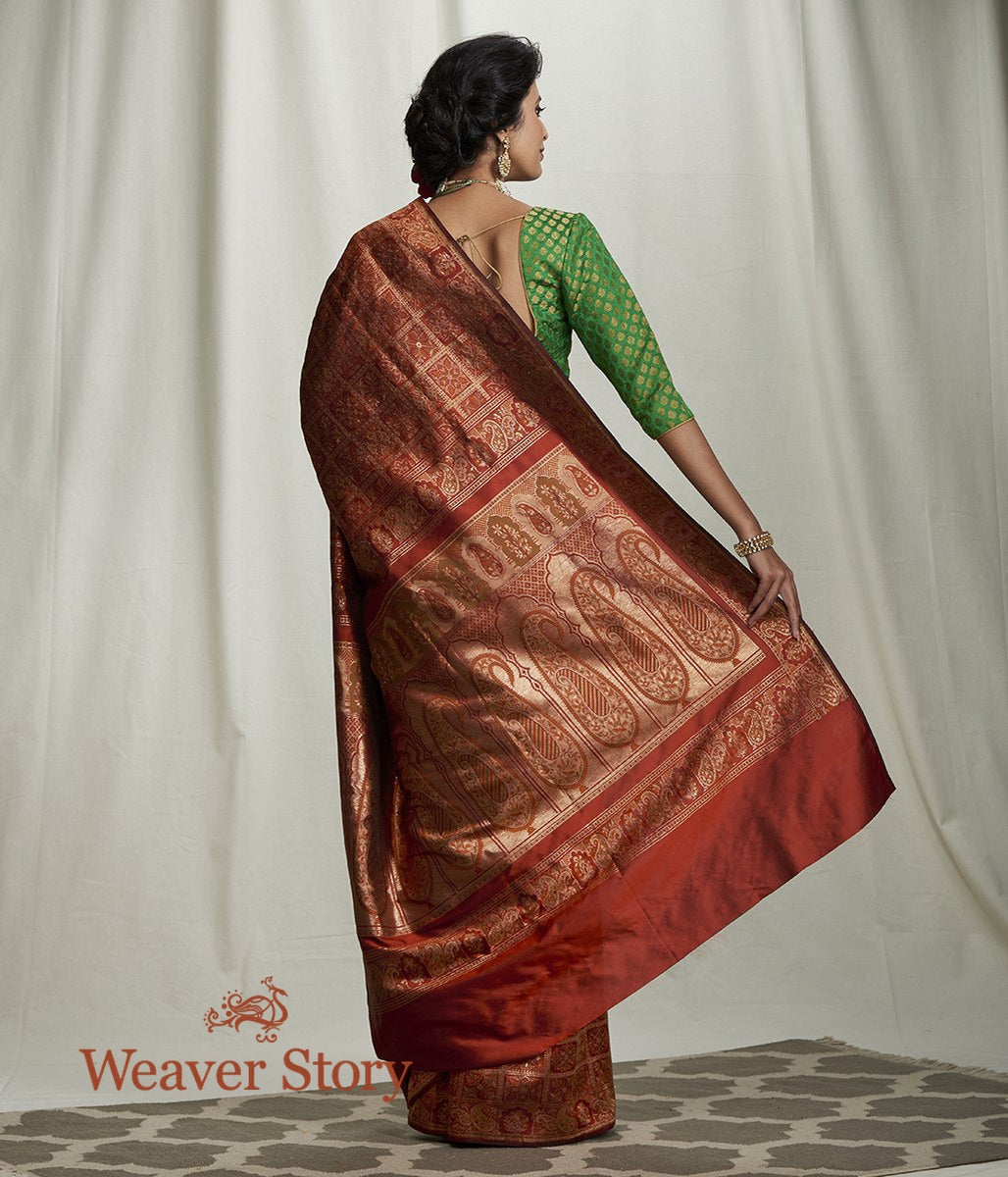 Handwoven_Rust_Banarasi_Gharchola_Saree_WeaverStory_03