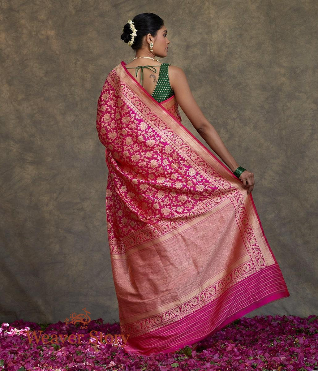 Handwoven_Pink_Meenakari_Jangla_Saree_with_Meenakari_-_Ektara_WeaverStory_03