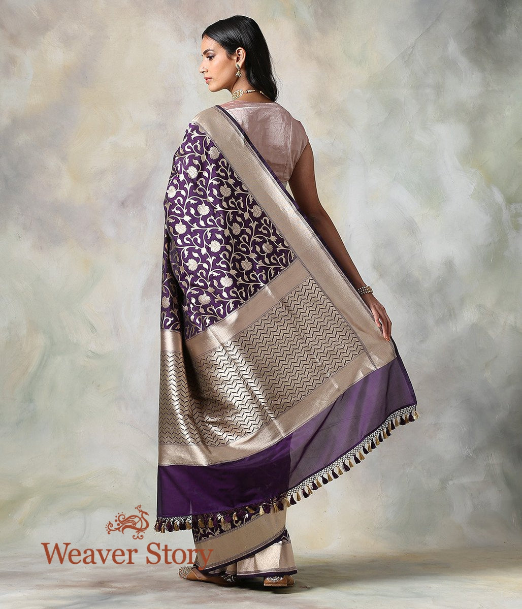 Handwoven_Purple_Banarasi_Saree_with_Cutwork_Jaal_WeaverStory_03
